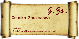 Grutka Zsuzsanna névjegykártya